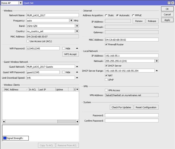 Настройка Mikrotik в Режиме Bridge • Default authenticate