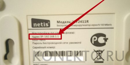 Вид роутера сзади