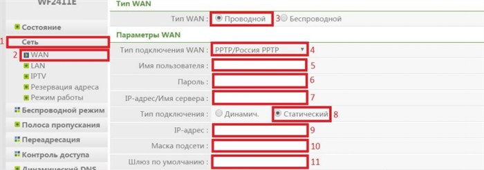 Настройка роутера