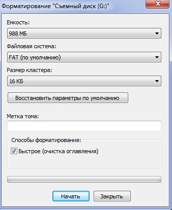 Форматирование Flash для прошивки телевизора LG